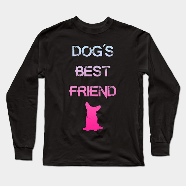 Dog's Best Friend - Pink Long Sleeve T-Shirt by Scailaret